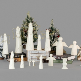 CERAMIC DECORATION-CANDLEHOLDER AND ANGEL